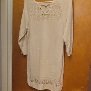 Westport Cream Lace-Up Knit Top